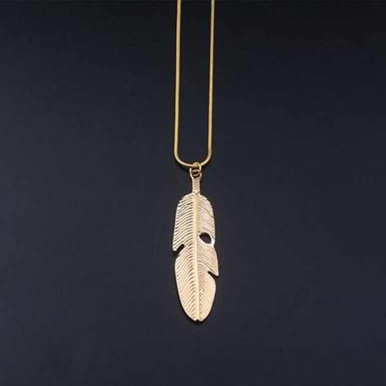 Feather Pendant Necklace