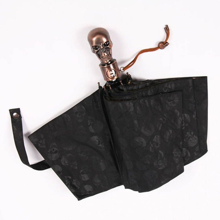 Creative Automatic Skull Handle Umbrella