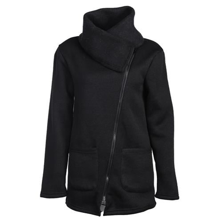 Women Autumn Winter Clothes Warm Fleece Jacket Slant Zipper Collared Coat Lady Clothing Female Jacket