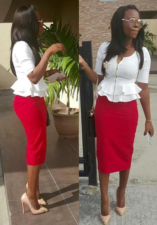 White Peplum Zipper Round Neck Short Sleeve Collarless Blouse