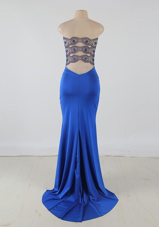 Casual Blue Patchwork Swallowtail Round Neck Elegant Maxi Dress