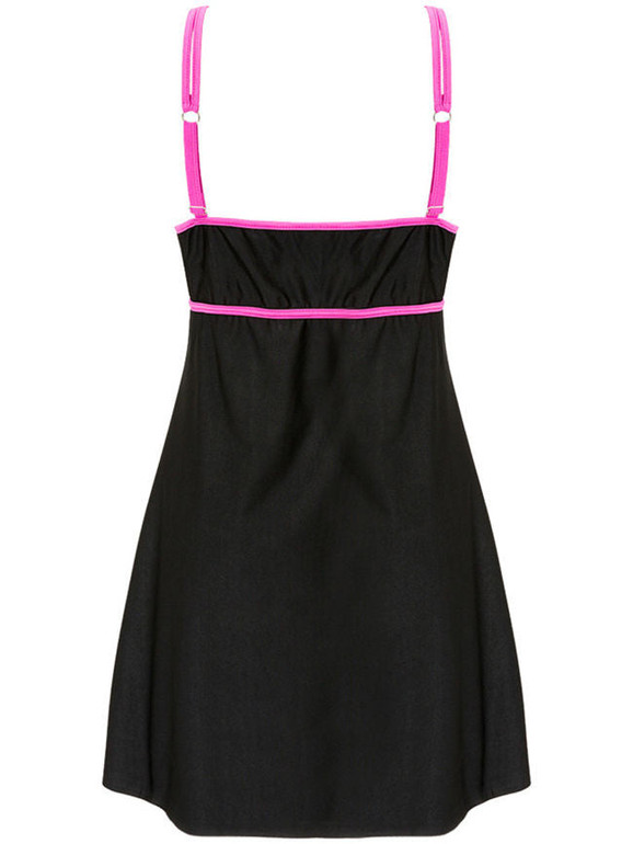 Casual Spaghetti Strap Contrast Trim Swimwear Casual Spaghetti Strap Contrast Trim Swimwear