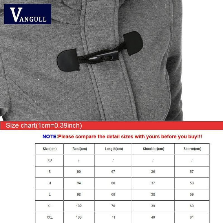Womens Overcoat Hooded Coat Zipper Horn Button Coat Womens Overcoat Hooded Coat Zipper Horn Button Coat