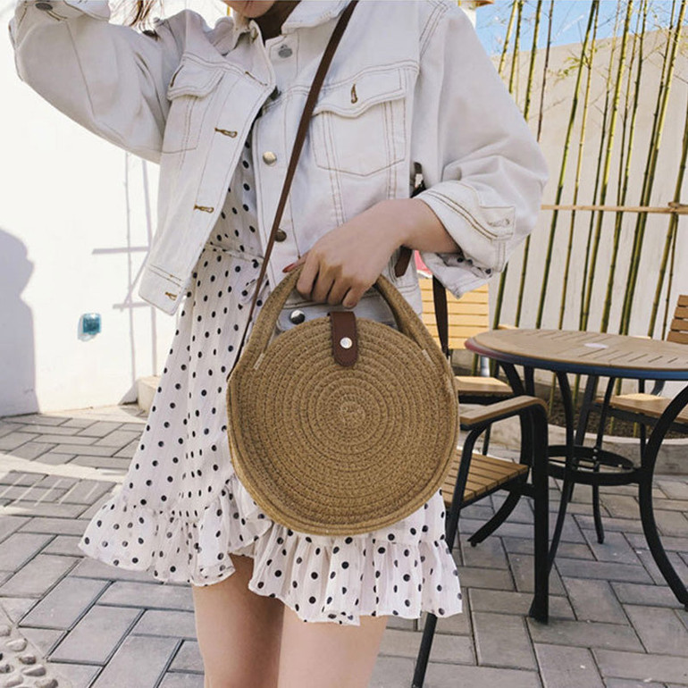 Bohemian Handmade Woven Round Shoulder Bag