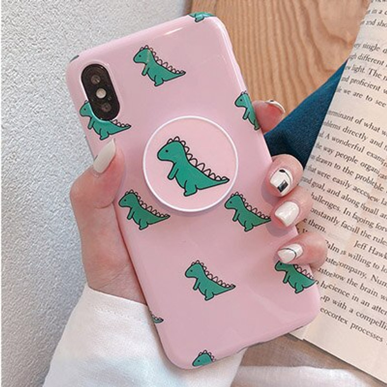 Cute Cartoon Dinosaur Phone Case For iphone XS Max XS XR/ With Bracket Cute Cartoon Dinosaur Phone Case For iphone XS Max XS XR/ With Bracket