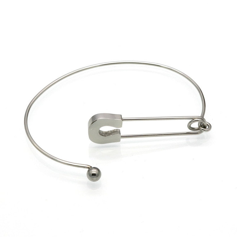 Personality Vintage Stainless Steel Nautical Pin Wire Bangle