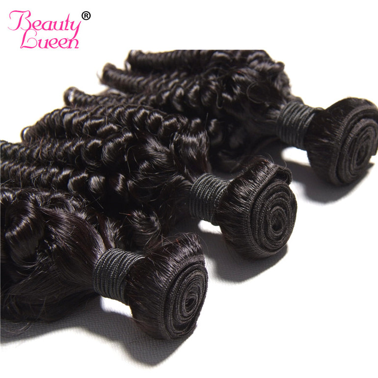 Malaysian Afro Kinky Curly Weave Human Hair Bundles Can Buy 3/4 Bundles Hair Extension BEAUTY LUEEN Non-Remy Hair Weaving
