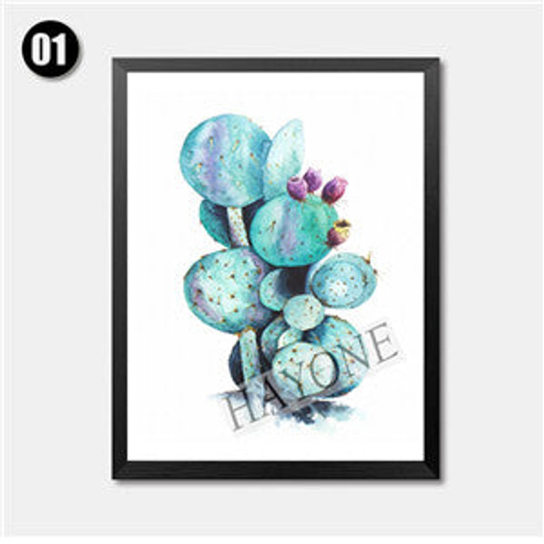 abstract cute plants canvas painting fashion watercolor plants picture wall art print poster painting HD2138