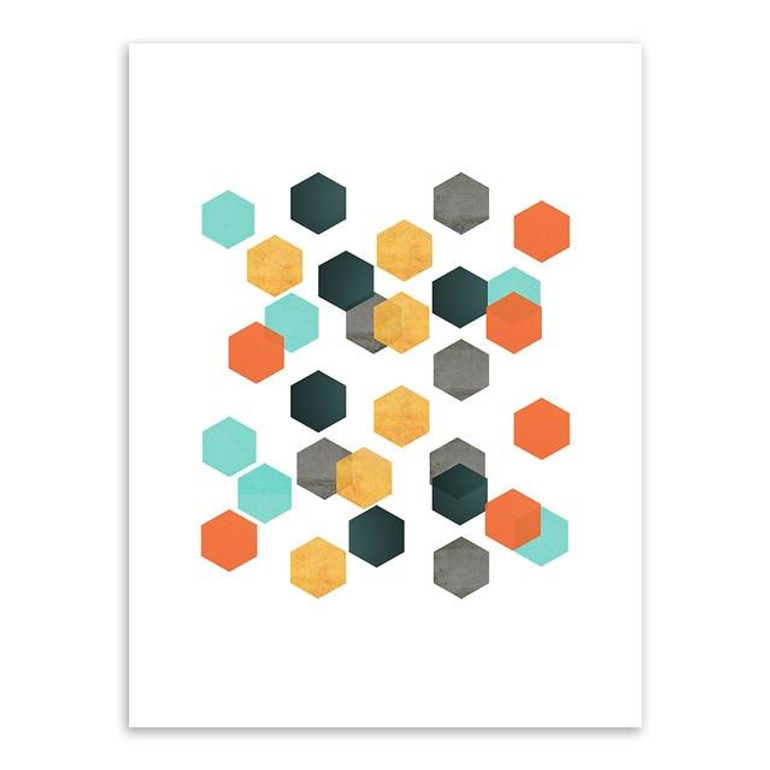 Geometric Multicolored Abstract Art Painting