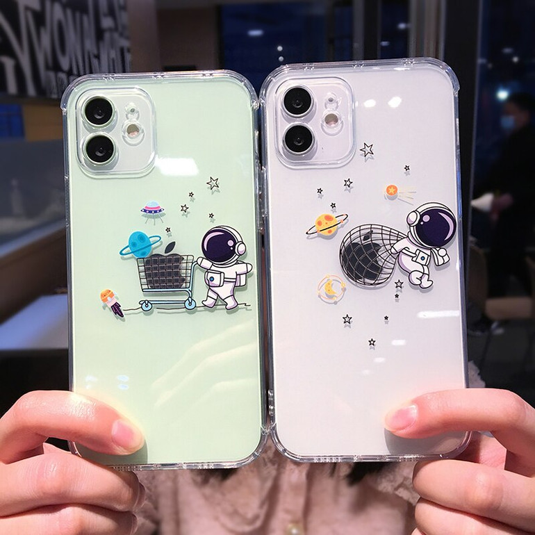 Cute iPhone Case Astronaut Phone Case Soft Corner Bumper Cover