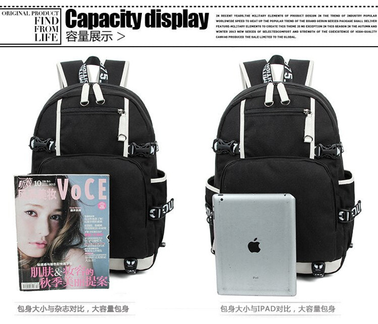 DEATH NOTE L. Lawliet Yagami Light Backpack