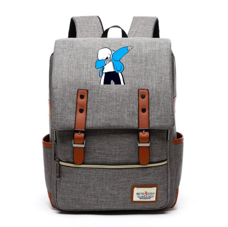 Children's Undertale Sans preppy style Canvas Backpack