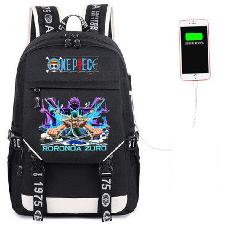 One Piece Luffy Chopper Skull Law USB Port Backpack