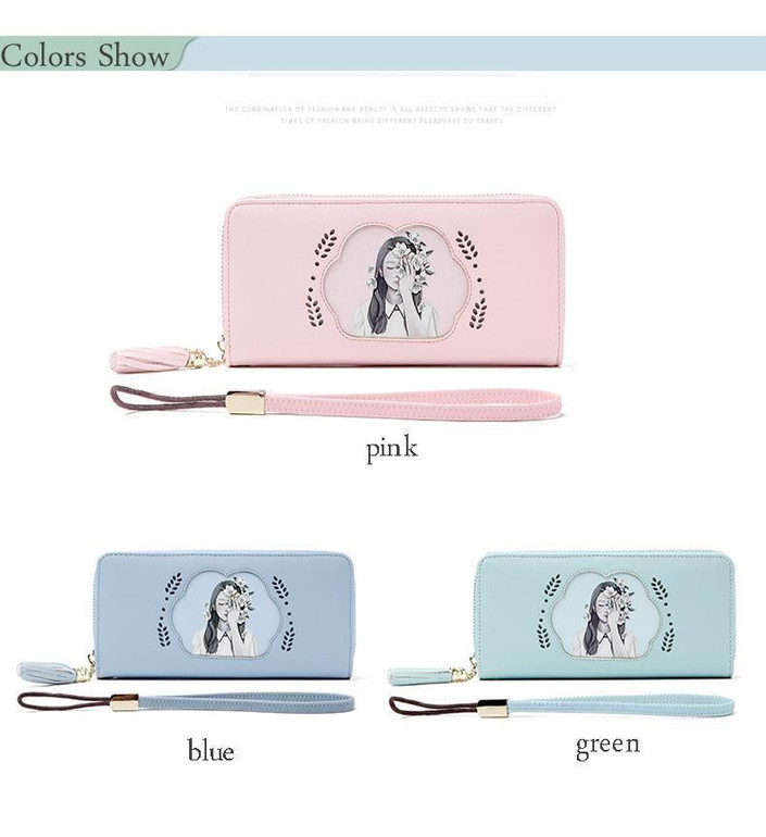 Fashion Cartoon Cute Sweet Clutch Leather Wallet