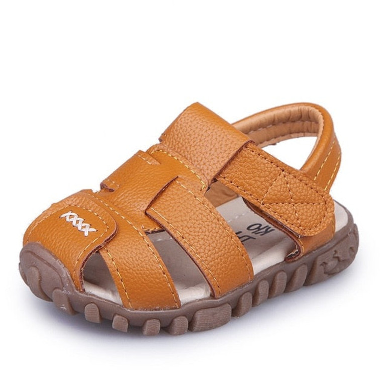 COZULMA Summer Baby Boy Shoes Kids Beach Sandals for Boys Soft Leather Bottom Non-Slip Closed Toe Safty Shoes Children Shoes COZULMA Summer Baby Boy Shoes Kids Beach Sandals for Boys Soft Leather Bottom Non-Slip Closed Toe Safty Shoes Children Shoes