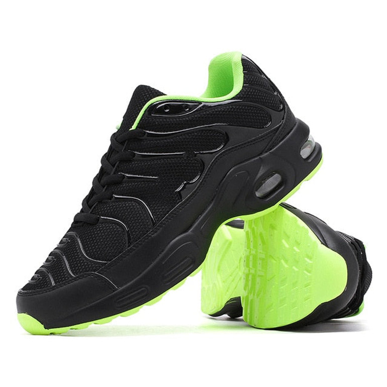 Air Cushion Mesh Breathable Men Running Shoes Army Sneakers