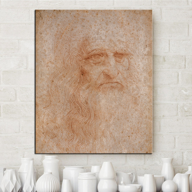 DPARTISAN Da Vinci Self portrait Giclee  poster By LEONARDO DA VINCI print Wall oil Painting picture print on canvas decoration DPARTISAN Da Vinci Self portrait Giclee  poster By LEONARDO DA VINCI print Wall oil Painting picture print on canvas decoration