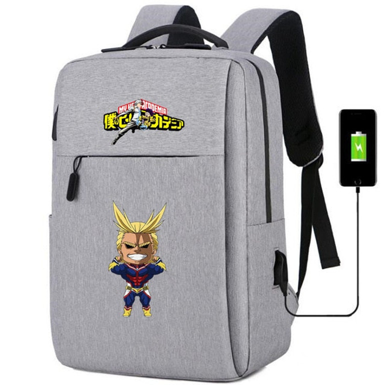 My Hero Academia usb charging canvas Backpack