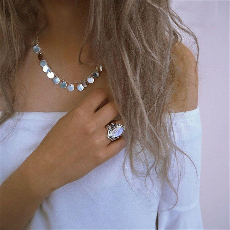 Vintage Moonstone Exaggerated Ring Jewelry