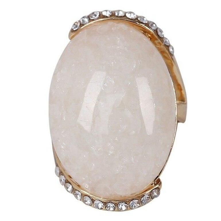 Fashion Crystal Big Stone Finger Rings Jewelry
