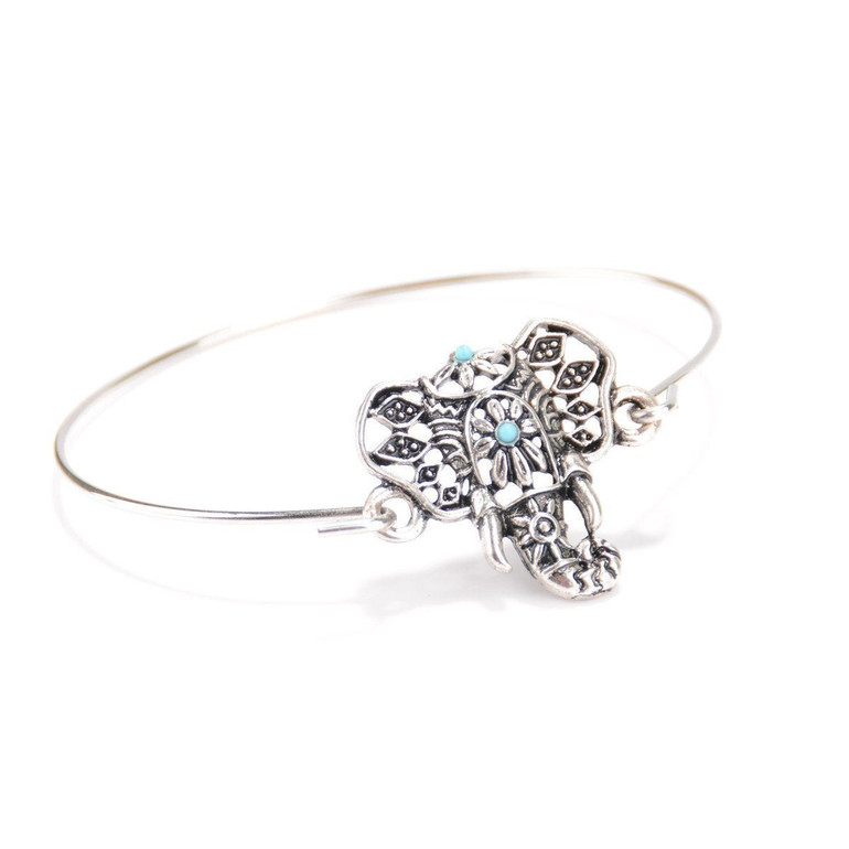 Hollow totem elephant ornament Bohemia bracelet