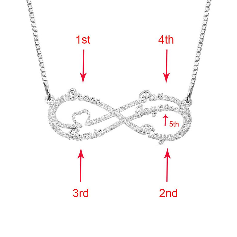 Personalized Stainless Steel Infinity Name Necklace