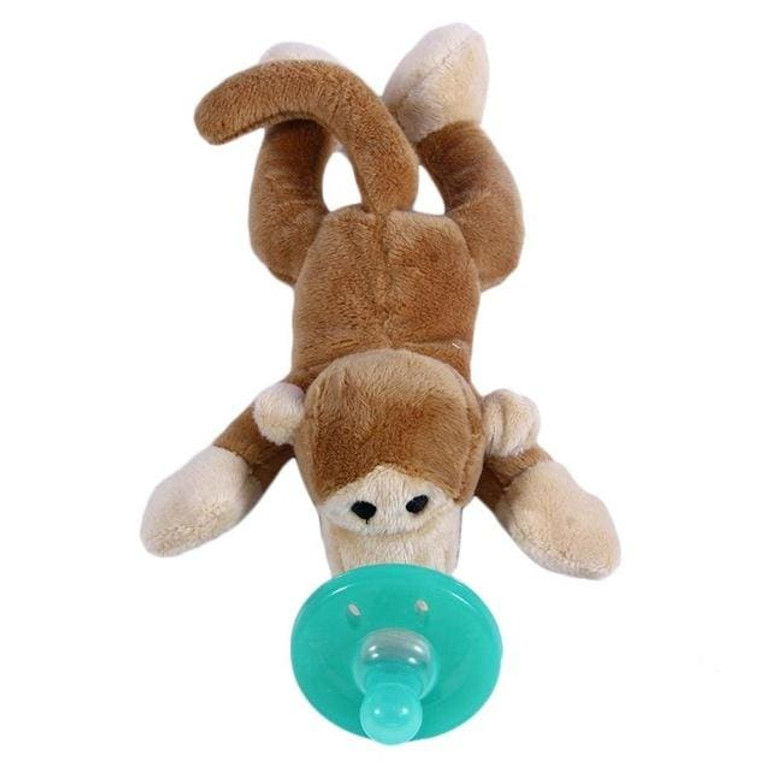 Baby Pacifier Silicone Chupeta Cartoon Animal Pacifier With Soft Plush Toy Food-grade Silicone