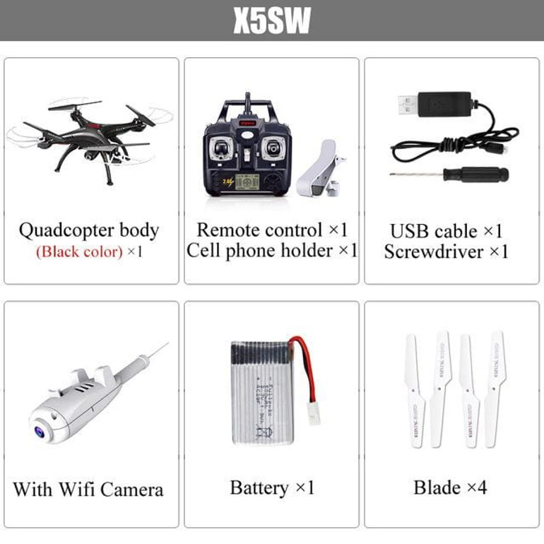 SYMA X5SW Drone With Camera Quadcopter HD Camera Wifi FPV Real-time 2.4G 4CH Remote Control