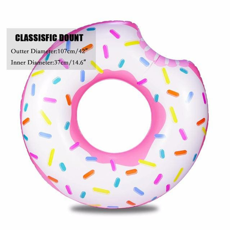 DMAR 107cm 42inch Inflatable Donut Swimming Ring Giant Pool Float Water Toys Inflatable Mattress For