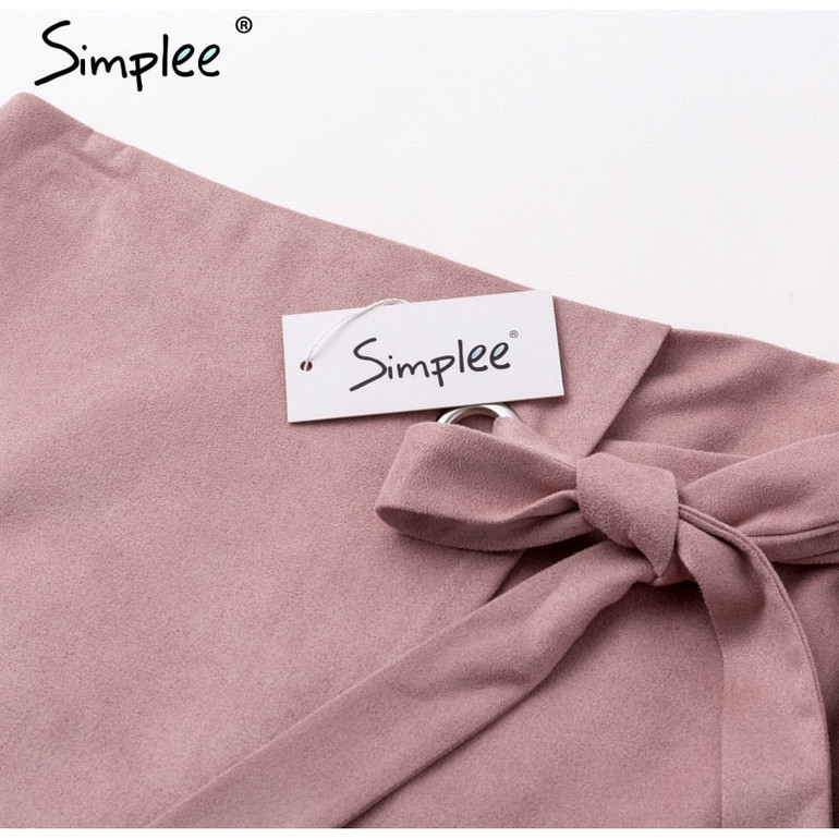 VenusFox sexy high waist split suede skirt VenusFox sexy high waist split suede skirt