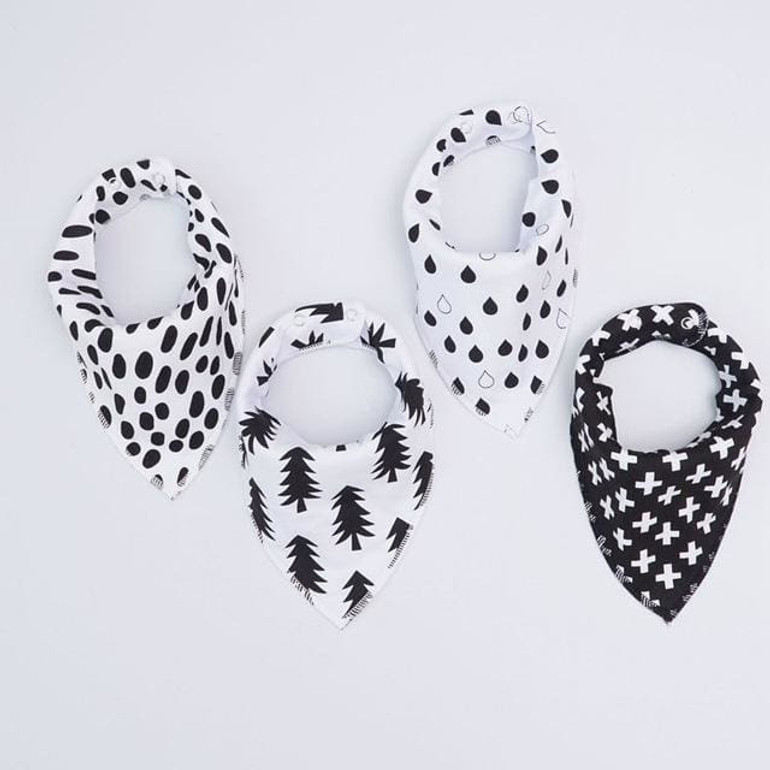 Muslin life 20 styles 4pcs/lot bibs burp cloth print Arrow wave triangle baby bibs cotton bandana