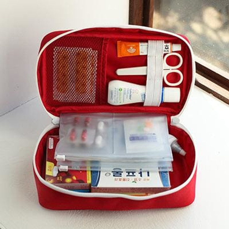 Portable Medium Empty Household Multi-Layer First Aid Kit Pouch Outdoor Car Bag First Aid  Bag
