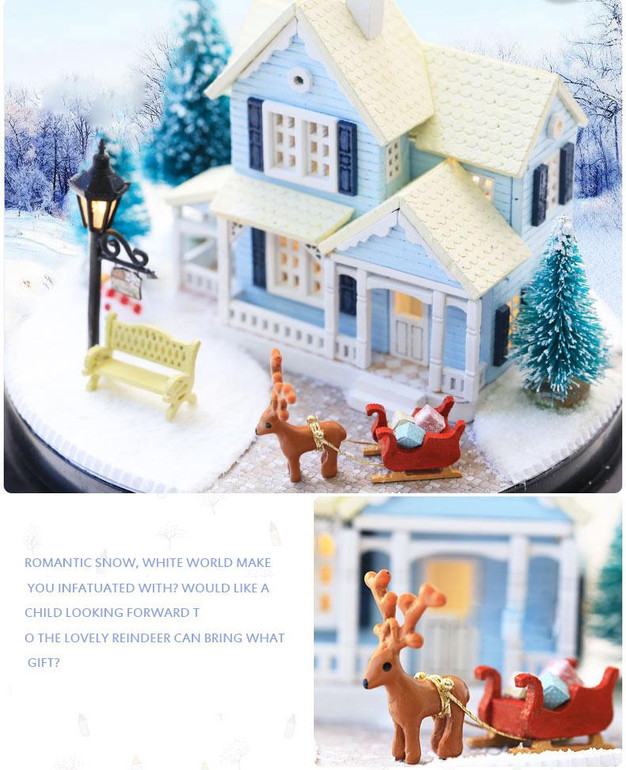 Doll House Miniature DIY Dollhouse With Furnitures Wooden House Christmas house Toys For Children Birthday Gift