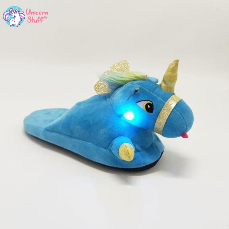 Girls Light Up Unicorn Slippers