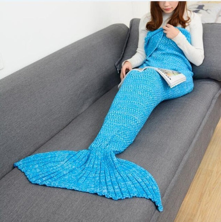 CAMMITEVER 19 Colors Mermaid Tail Blanket Crochet Mermaid Blanket For Adult Super Soft All Seasons Sleeping Knitted Blankets CAMMITEVER 19 Colors Mermaid Tail Blanket Crochet Mermaid Blanket For Adult Super Soft All Seasons Sleeping Knitted Blankets