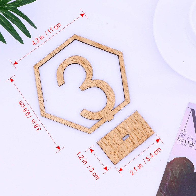 Table Number Stands / Signs | Rustic Country Vintage Wedding Decor (Wood /1-20)