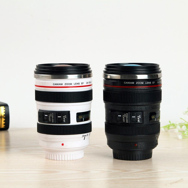 Camera Lens Stainless Steel Vacuum Coffee Mug