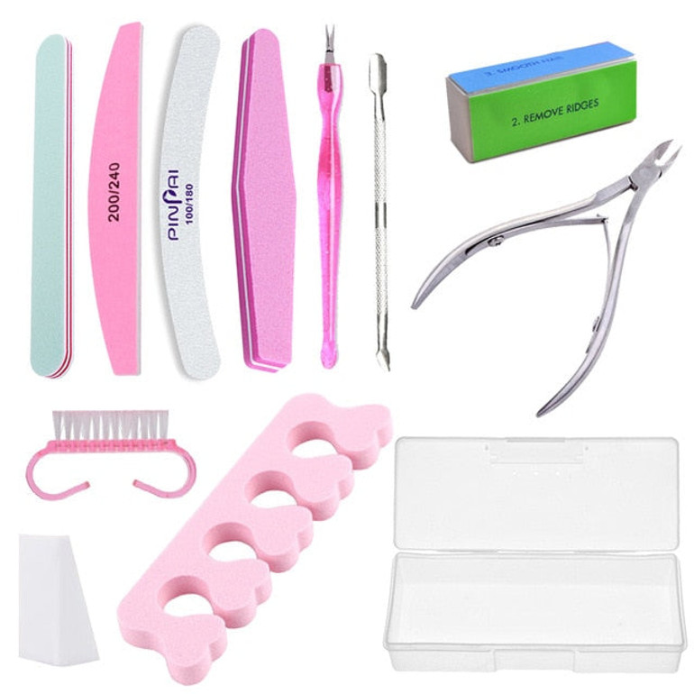 Nail Art Tools Equipment Nail Files Nail Buffer Dust Cleaning Brush