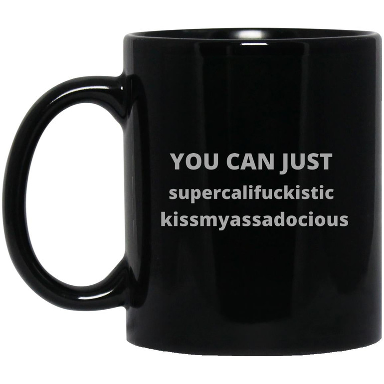 You can Black Mug (Grey Lettering) 11 oz