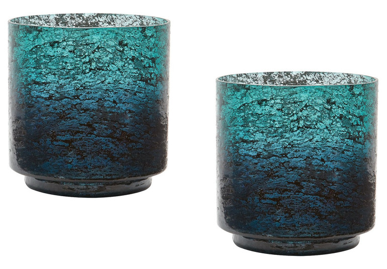 Green Ombre Ombre Hurricane- Set Of 2 - Style: 7330164