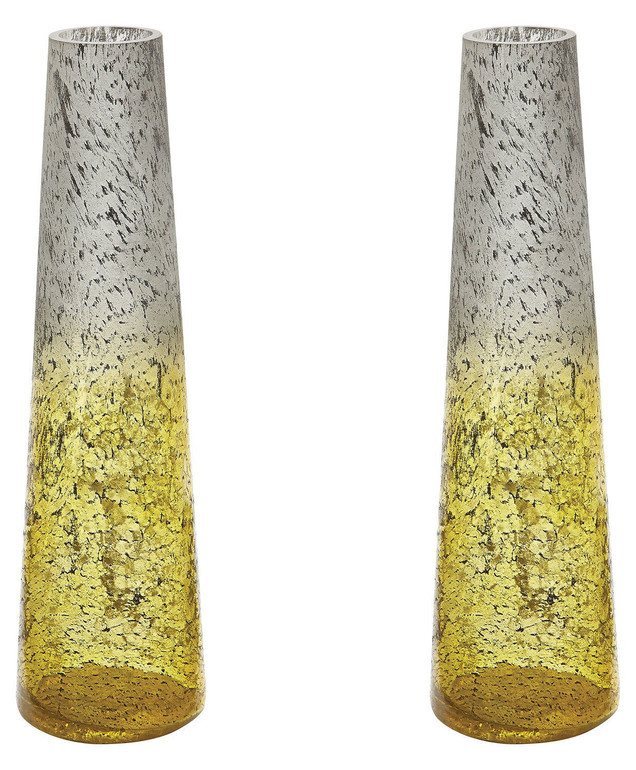 Yellow Ombre Ombre Snorkel Vase - Set of 2 - Style: 7466322