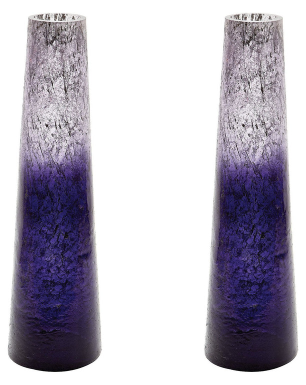 Purple Ombre Ombre Snorkel Vase - Set of 2 - Style: 7330400