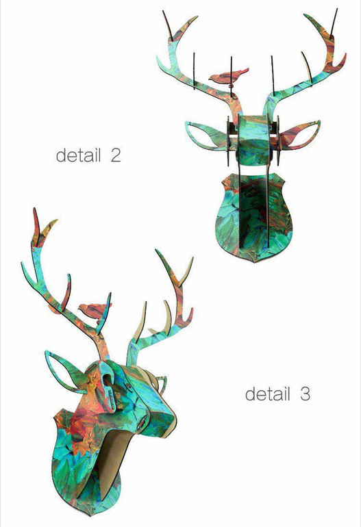 Artificial Deer Head Wall Decor 3D Puzzle