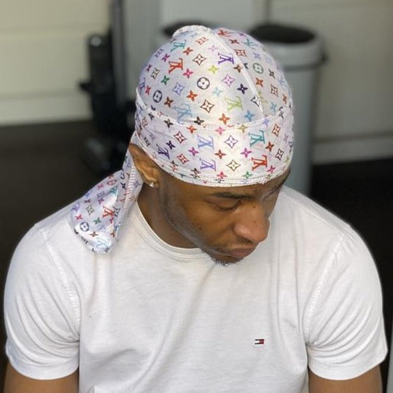 Colourful LV Designer Durag