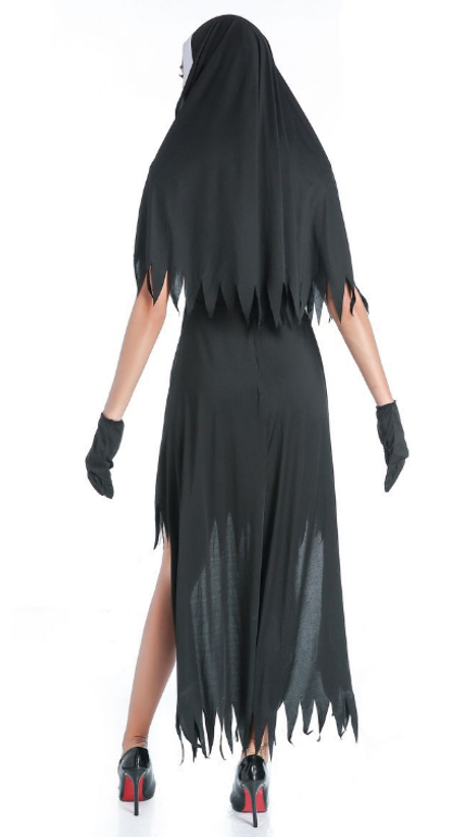 BFJFY Women Halloween Vampire Nun Cosplay Devil Costume
