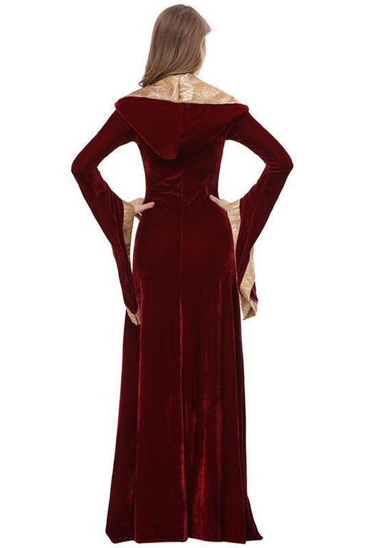 BFJFY Halloween Women Retro Court Gown Queen Cosplay Costumes