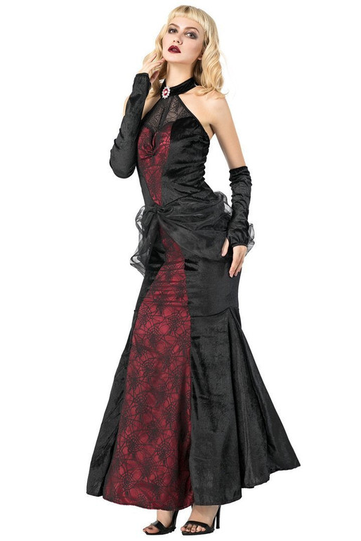 BFJFY Spider Queen Dress Costume Halloween Cosplay For Ladies Women