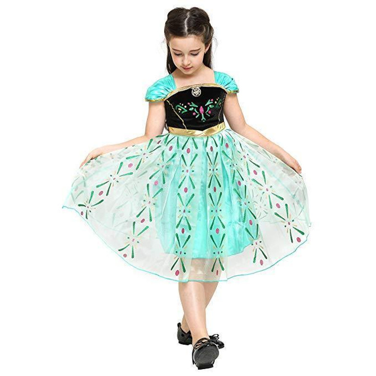 BFJFY Frozen Girls Halloween Dress Princess Anna Costume Dress BFJFY Frozen Girls Halloween Dress Princess Anna Costume Dress