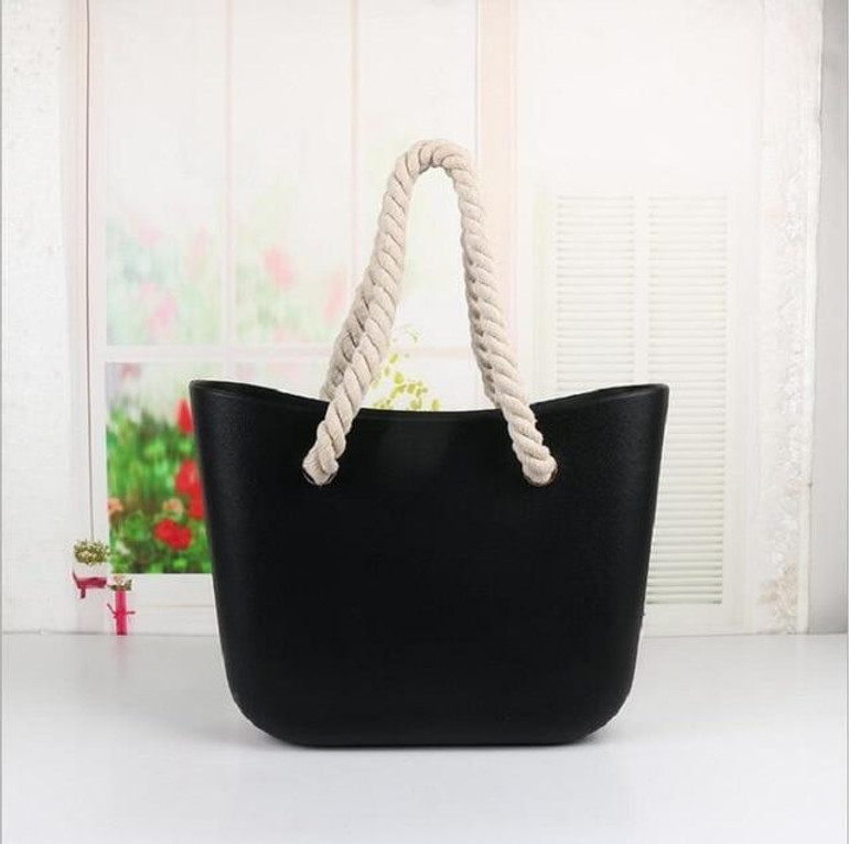 Handbag women beach handles classic trim mini fashion silicone shoulder shopping top waterproof evening bag