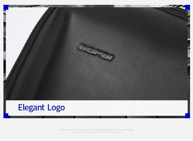 Backpack men computer schoolbags waterproof school leather fashion travel usb charge